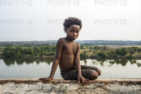 Young kids posing for the camera