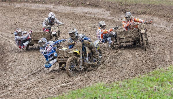 Motorcycle team at a motocross race