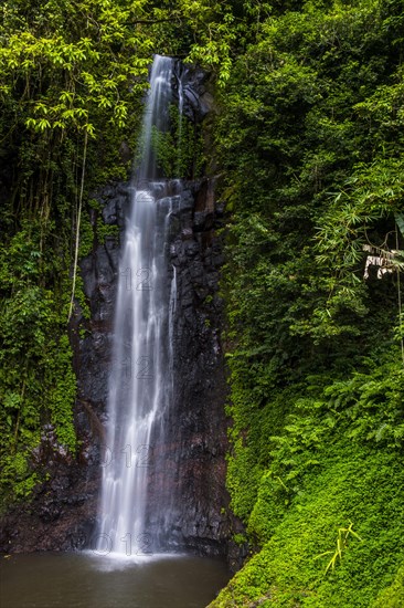 Waterfall of Sao Nicolau in the jungle of Sao Tome