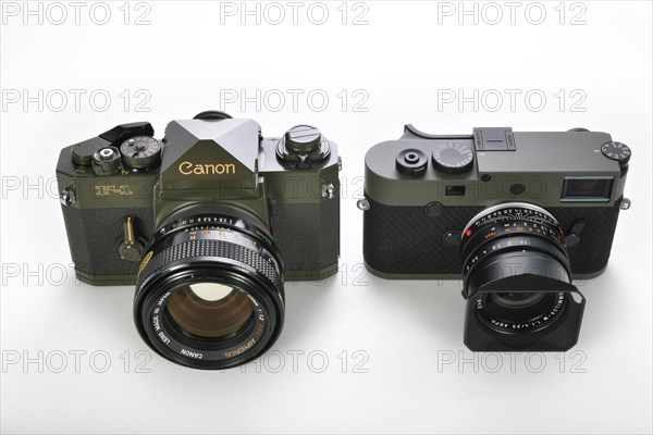 50 years difference: limited edition special edition Canon F-1 ODF-1 in military olive drab finish from 1971