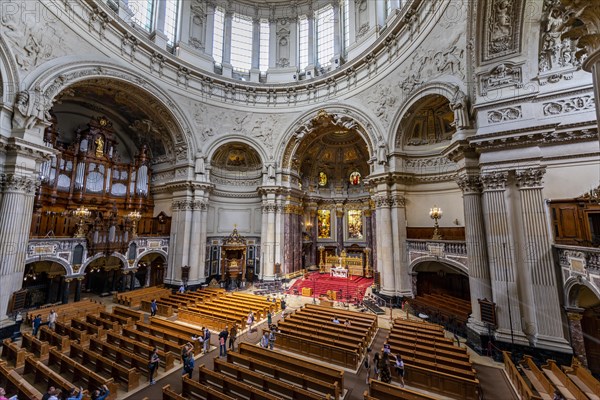 Interior view with altar and organ