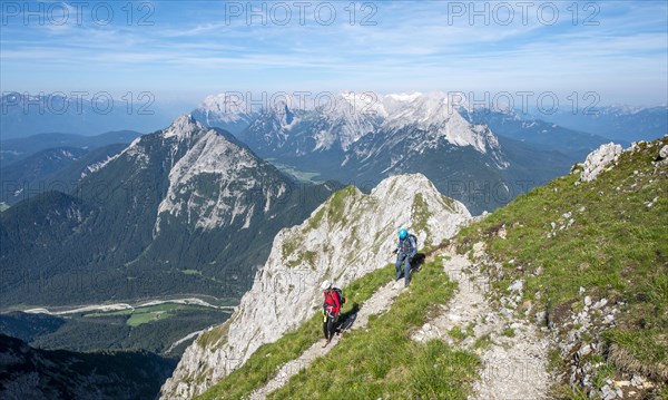 Climbers hiking