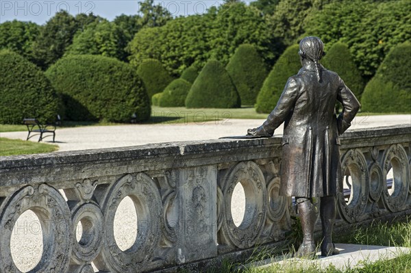 Statue of Prince Nicholas Esterhazy on a railing