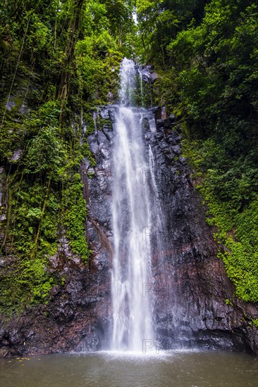 Waterfall of Sao Nicolau in the jungle of Sao Tome