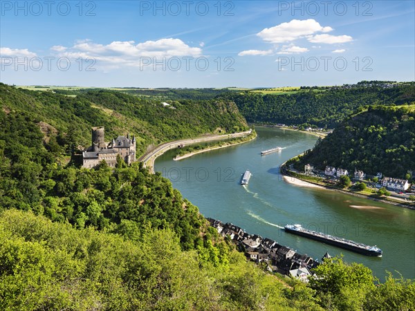 View of Katz Castle on the Rhine