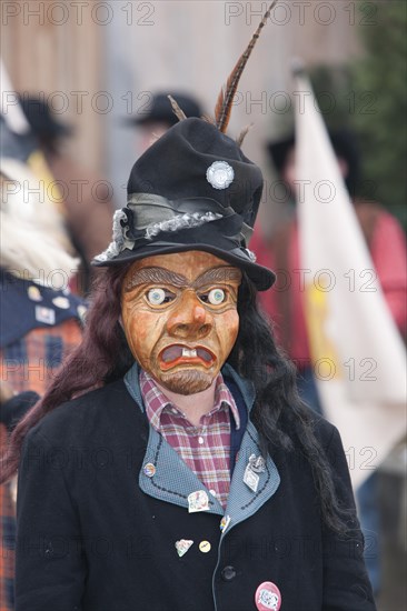 Portrait mask of Swabian-Alemannic carnival