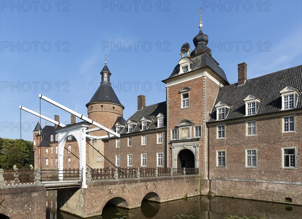 Anholt moated castle with drawbridge