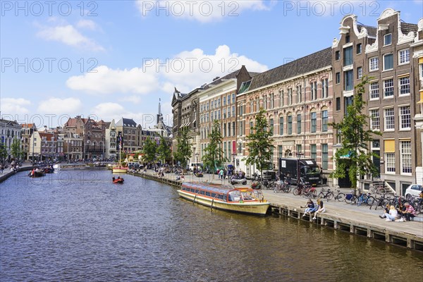 Tour boat on the Amstel river