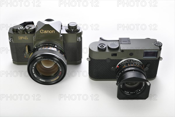 50 years difference: limited edition special edition Canon F-1 ODF-1 in military olive drab finish from 1971