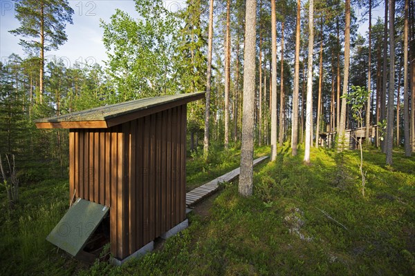 Dry toilet at hiker's cabin