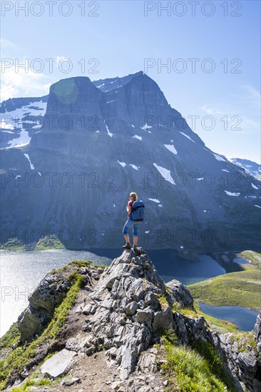 Hiker on the way to Innerdalstarnet