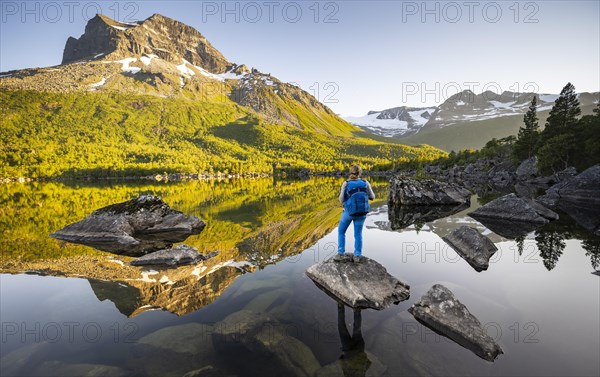 Hiker at the lake