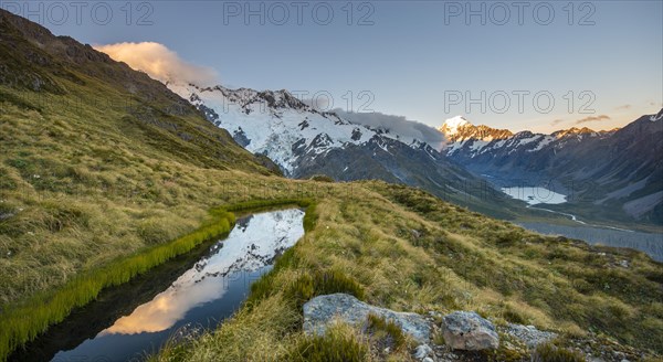 Reflection in mountain lake