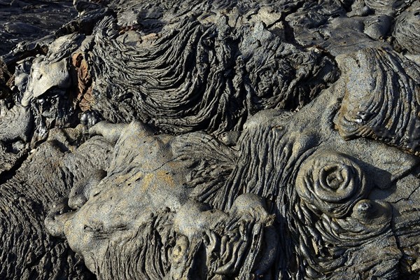 Knitted lava or pahoehoe lava