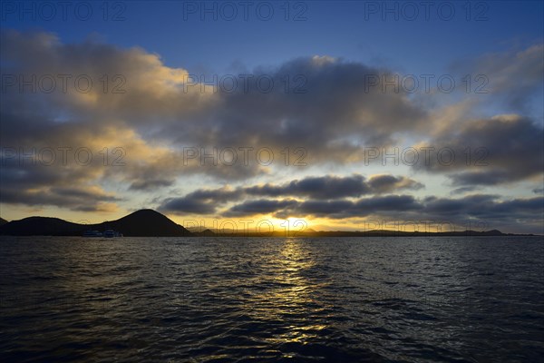 Sunset on the volcanic coast