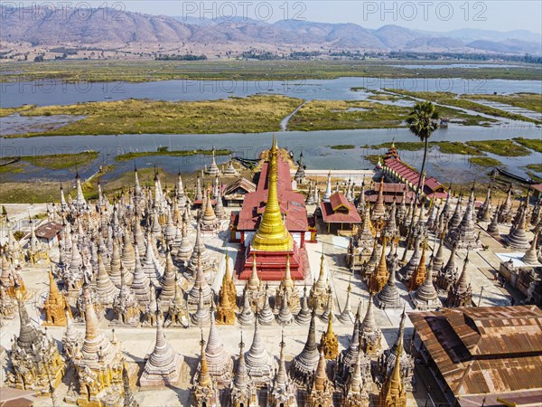 Aerial of the Tharkong Pagoda