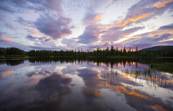 Sunset on the river Namsen