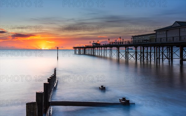 Sunrise in long time exposure of Grand Pier