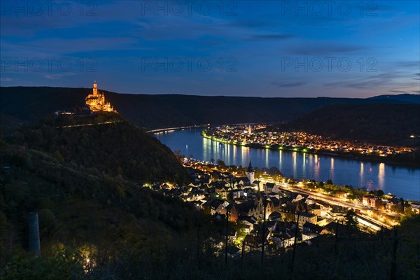 Marksburg Castle at dusk