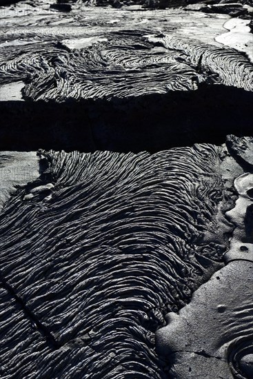 Fissure in the Stricklava or Pahoehoe lava