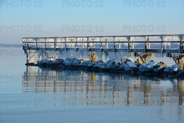 Pier with icicles