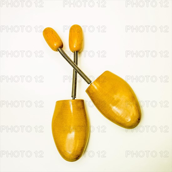 Shoetrees on white background