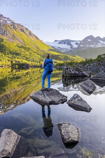 Hiker at the lake