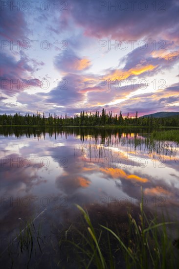 Sunset on the river Namsen