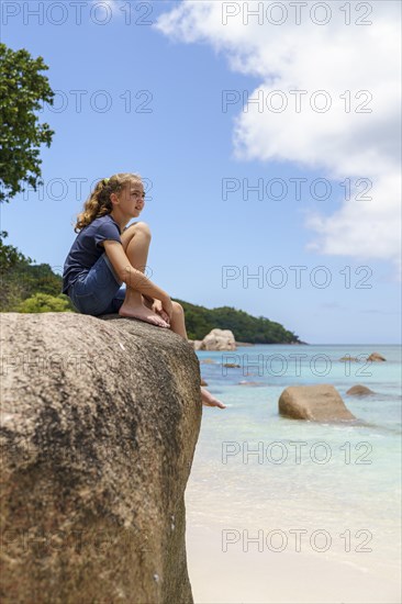 Girl on rocks