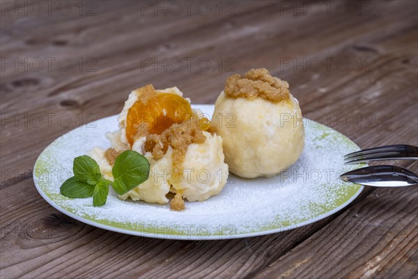 Apricot dumpling