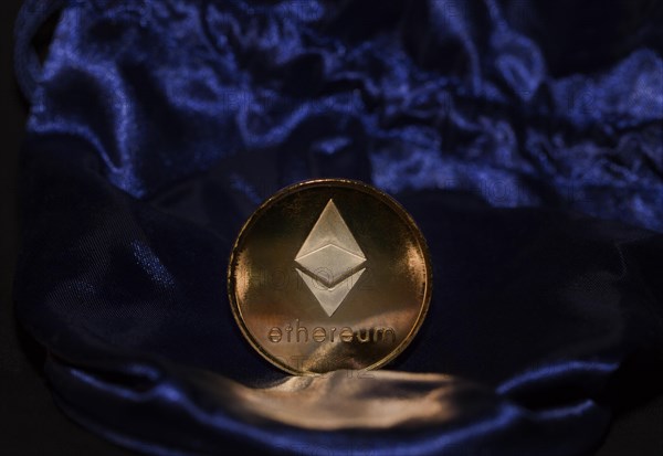 An Ethereum on blue velvet