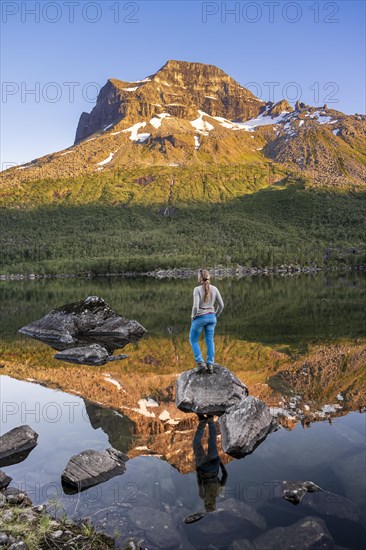 Hiker at the lake