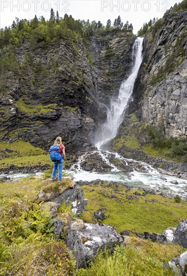 Hiking at the river Driva