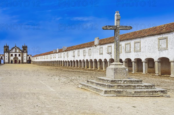 Cross in front of the Sanctuary of Our Lady of Espichel Cape