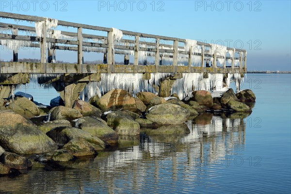 Pier with icicles