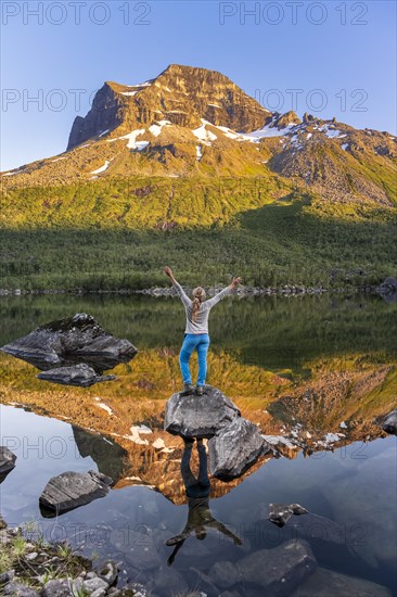 Hiker at the lake