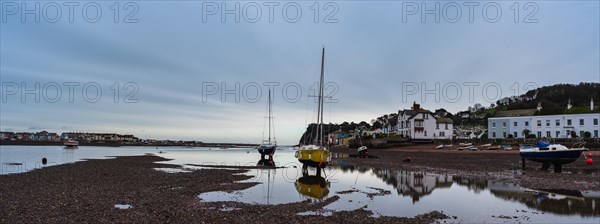 Long time exposure of boats in low tide