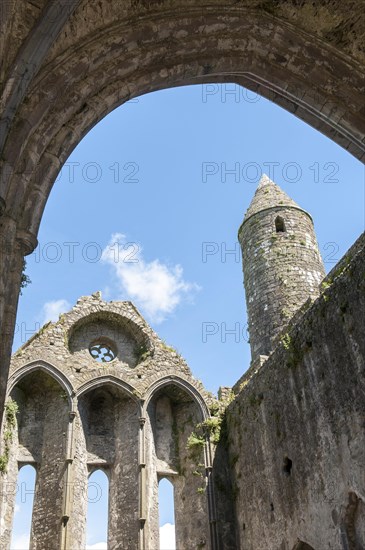 Medieval castle and church ruins of St. Patricks Cathedral