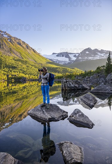 Hiker photographed