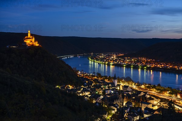 Marksburg Castle at dusk