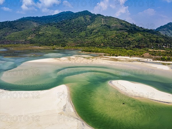 Aerial of Tizit beach