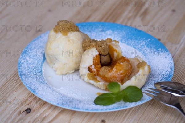 Apricot dumpling