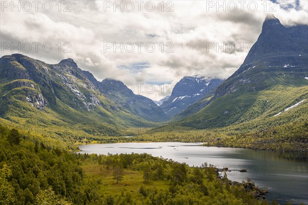 High valley Innerdalen with lake Innerdalsvatna