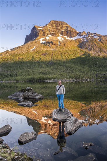 Hiker at the lake