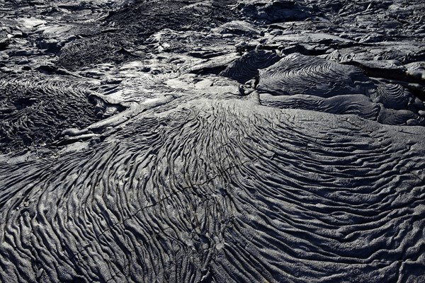 Knitted lava or pahoehoe lava