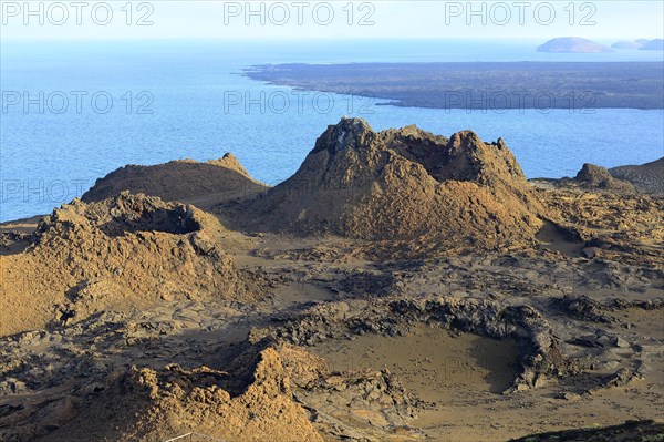 Volcanic lunar landscape by the sea