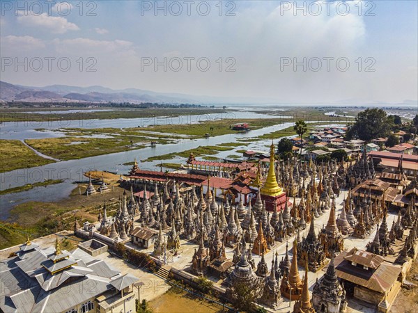 Aerial of the Tharkong Pagoda