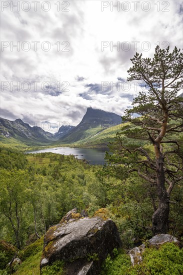 High valley Innerdalen with lake Innerdalsvatna