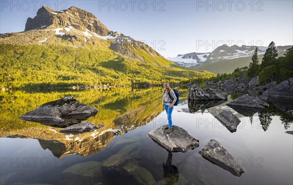 Hiker at the lake