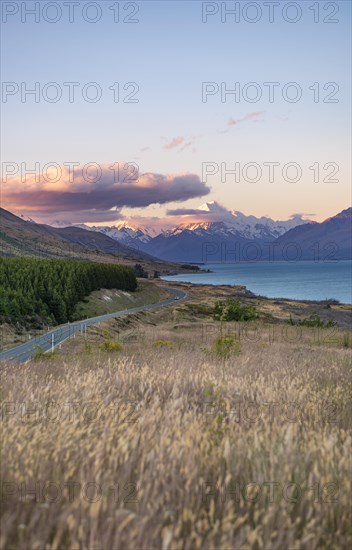 View of Mount Cook at sunset